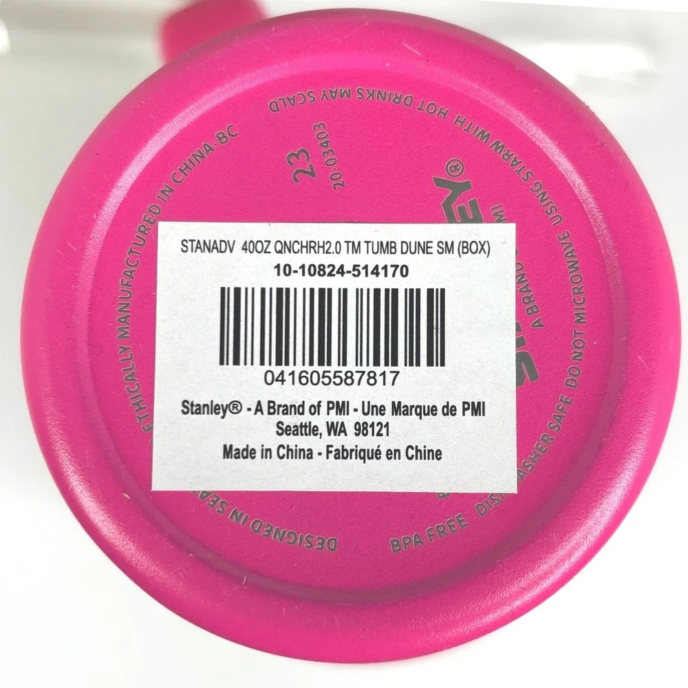 Stanley Quencher H2.0 FlowState Tumbler 40oz Pink Stainless Steel‎ Cup New Box